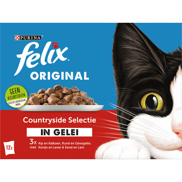 FELIX® Original Countryside Selectie in Gelei Kattenvoer 12x85g