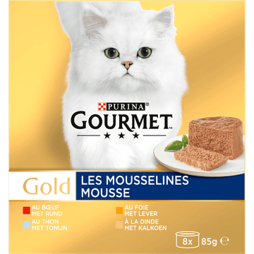Gourmet Gold Selectie Kattenvoer natvoer met Tonijn, Lever, Kalkoen en Rund