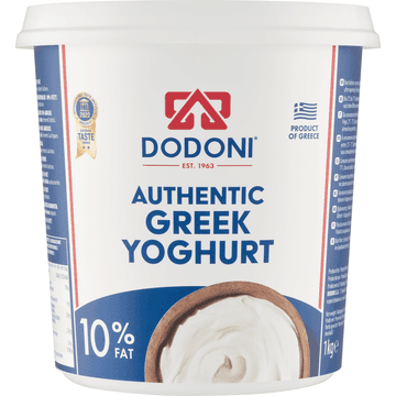 Dodoni Authentieke Griekse Yoghurt 10% Vet 1 kg