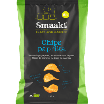 Smaakt Bio Potato Chips Paprika 125 g