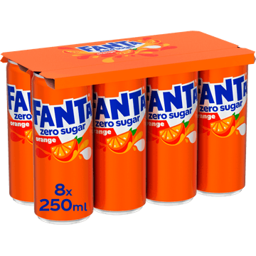 Fanta Orange zero sugar 8 x 250 ml