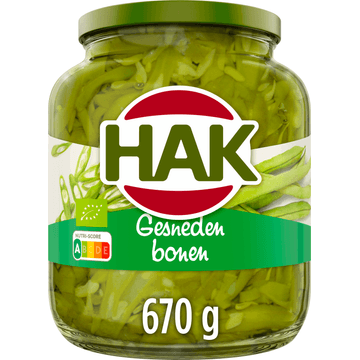 Hak Gesneden Bonen Bio 670 g