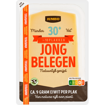 Jumbo Kaas Jong Belegen 30+ Voordeelverpakking Plakken 300 g