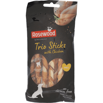 Rosewood Trio Sticks Small, 10 Stuks