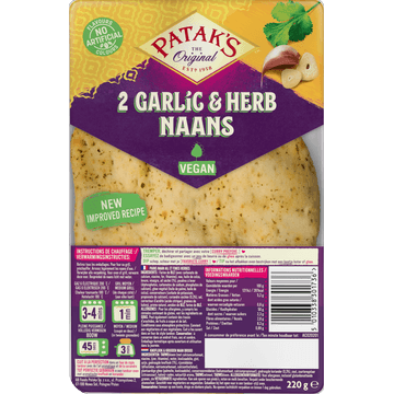 Pataks Naan garlic & coriander