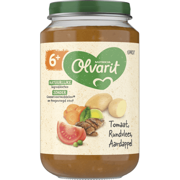 Olvarit 6+ Maanden Tomaat Rundvlees Aardappel 200g