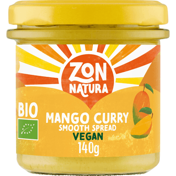 Zonnatura Biologische Smooth Spread Mango-Curry 140 g