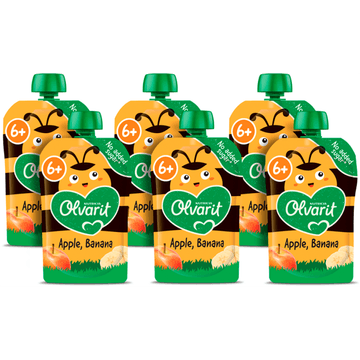 Olvarit Knijpfruit Appel Banaan 6+ Maanden 100 g