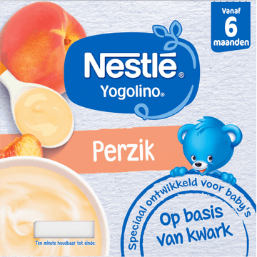 Nestlé Yogolino® Perzik 6+ maanden baby toetje 4 x 100 g