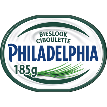 Philadelphia Zacht-frisse Zuivelspread Bieslook, kuipje 185 g