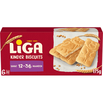 Liga Kinder Biscuits vanaf 12-36 maanden 6x2 biscuits 175 g