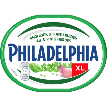 Philadelphia Zacht-frisse Zuivelspread Knoflook & Fijne Kruiden, kuipje 300 g