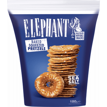 Elephant Baked Squeezed Pretzels Sea Salt 180 g
