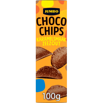 Jumbo Choco Chips Karamelsmaak Zeezout 100 g