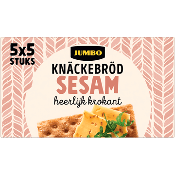 Jumbo Knäckebröd Sesam 5 x 5 Stuks