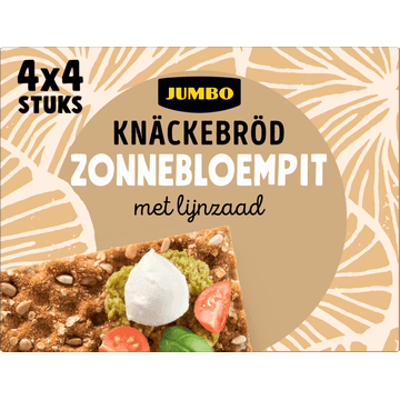 Jumbo Knäckebröd Zonnebloempit 4 x 4 Stuks