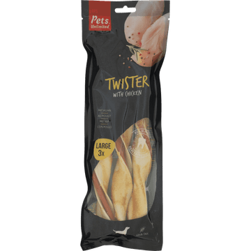 Rosewood Twister Kip Large, 3 Stuks