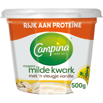 Campina Magere Milde Kwark met 'n Vleugje Vanille 500 g