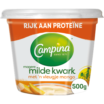 Campina Magere Milde Kwark met 'n Vleugje Mango 500 g