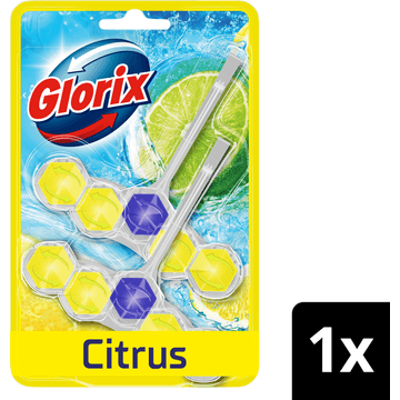 Glorix Power Clean Toiletblok Citroen 2 stuks