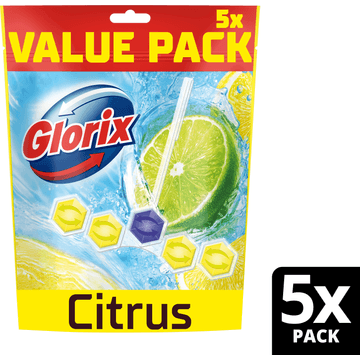 Glorix Power Clean Toiletblok Citrus 5 stuks