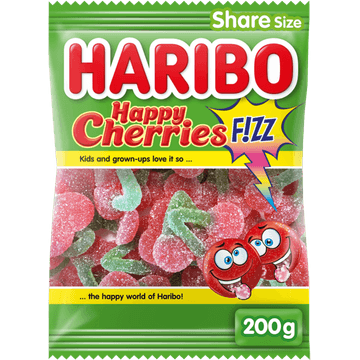 Haribo Happy Cherries F!ZZ 200 g