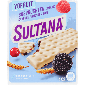 Sultana Yofruit Bosvruchten Smaak 4 x 2 Stuks 143 g