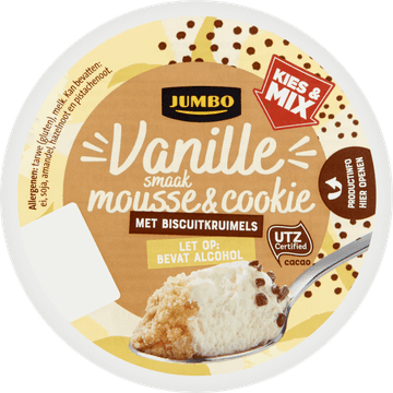 Jumbo Vanille Smaak Mousse & Cookie 65g