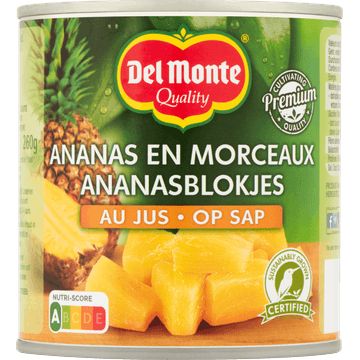 Del Monte Ananasblokjes op Sap 435g