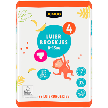 Jumbo Luierbroekjes Maat 4 8-15 kg 22 Stuks