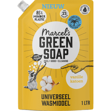 Marcel's Green Soap universeel wasmiddel Vanille & Katoen navulling - 23 Wasbeurten