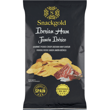 Snackgold Iberian Ham Gourmet Potato Crisps 125 g