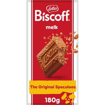 Lotus Biscoff speculoos chocoladereep melk crunchy 180 g