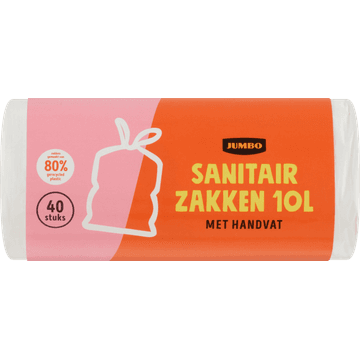 Jumbo Sanitairzakken met Handvat 10 L 40 Stuks