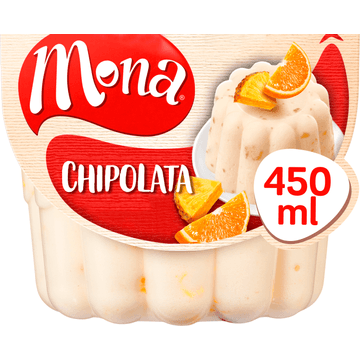 Mona Chipolata Pudding met Stukjes Tropisch Fruit