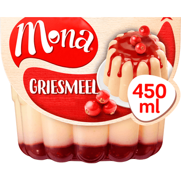 Mona Pudding Griesmeel met Saus