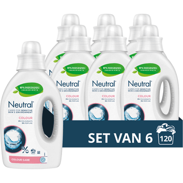 Neutral Vloeibaar Wasmiddel Kleur 6 x 20 wasbeurten