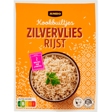 Jumbo Kookbuiltjes Zilvervliesrijst 2 x 125 g