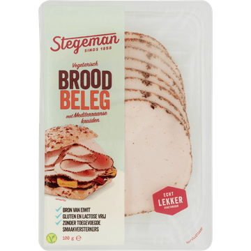Stegeman Vegetarisch Broodbeleg met Mediterraanse Kruiden 100 g