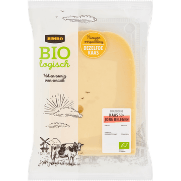 Jumbo Biologische Kaas Jong Belegen 50+ Plakken ca. 200 g