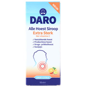 Daro Alle Hoest Extra Sterk siroop, 150 ml