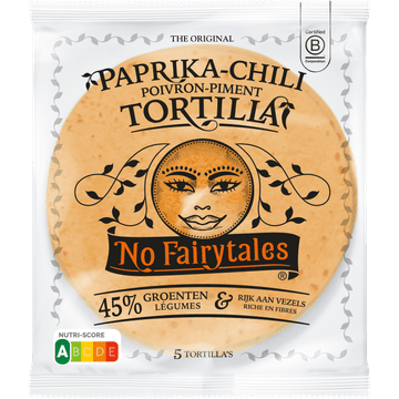 No Fairytales the Original Paprika-Chili Tortilla 5 Stuks 200 g
