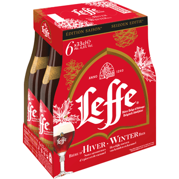 Leffe Winterbier Flessen 6 x 33 cl