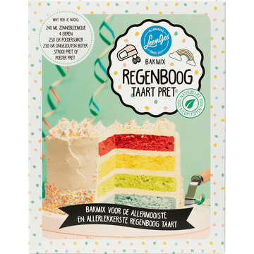 Leentjes Bakmix Regenboog Taart Pret 300 g