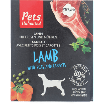 Pet's Unlimited Natvoeding Hond Lam 395Gr
