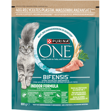 PURINA® ONE Indoor Rijk aan Kalkoen kattenvoer 800 gr
