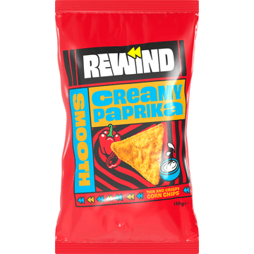 Rewind Creamy Paprika Thin and Crispy Corn Chips 160 g