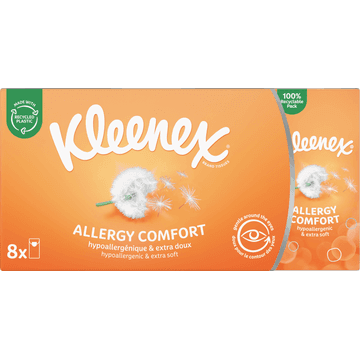Kleenex Allergy Comfort Zakdoeken 4-Laags 8 Stuks