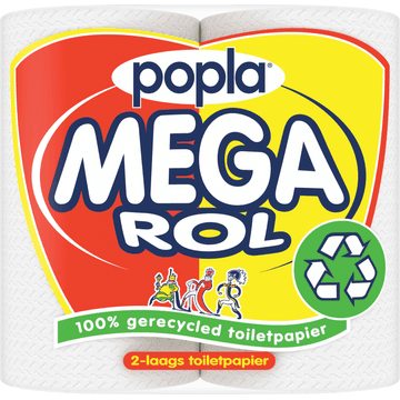 Popla Mega Rol Toiletpapier 4 rollen
