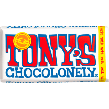 Tony's Chocolonely Wit Chocolade Reep 28% 180 g